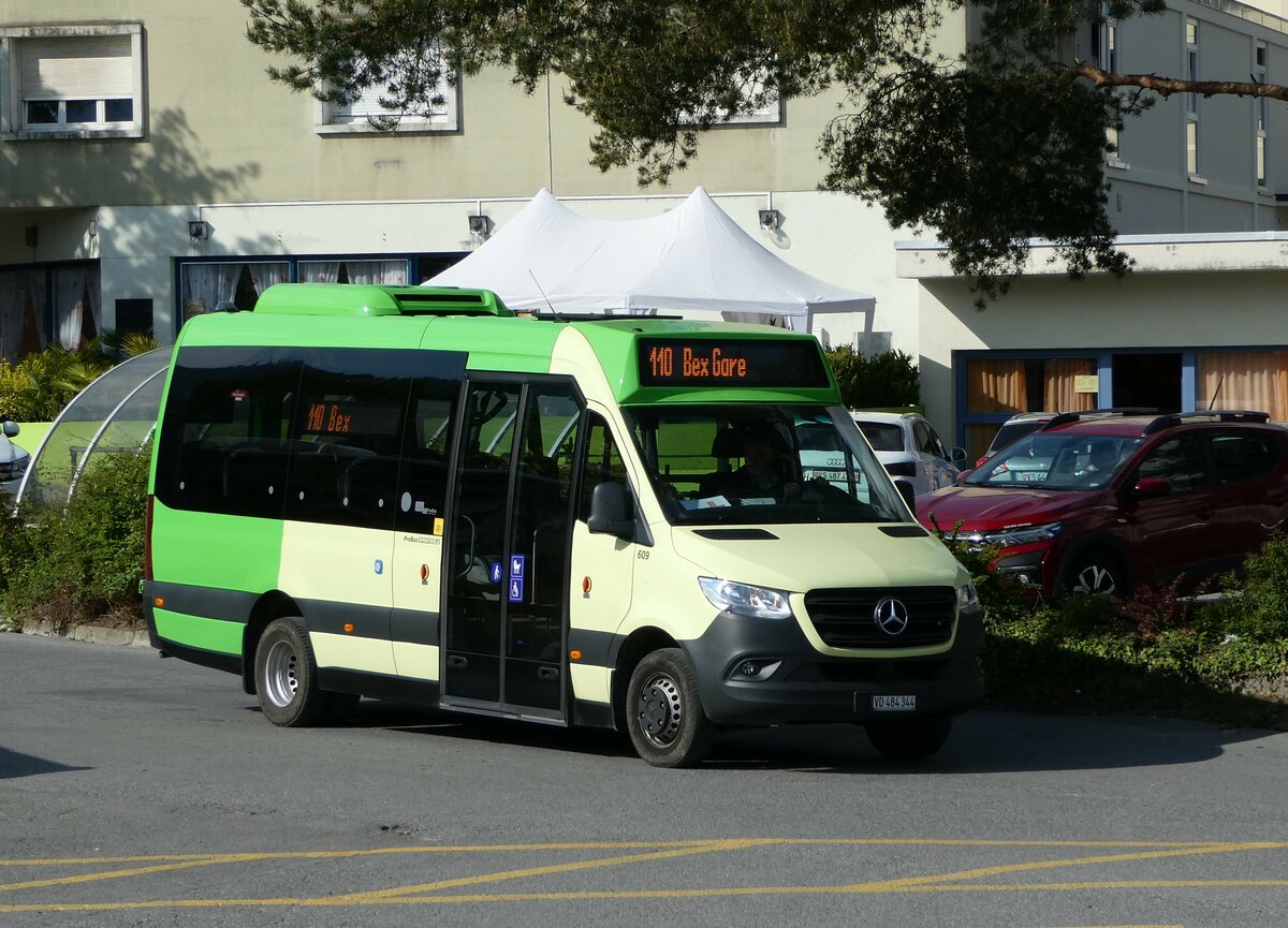 (234'904) - TPC Aigle - Nr. 609/VS 484'344 - Mercedes/ProBus am 30. April 2022 beim Bahnhof Monthey CFF