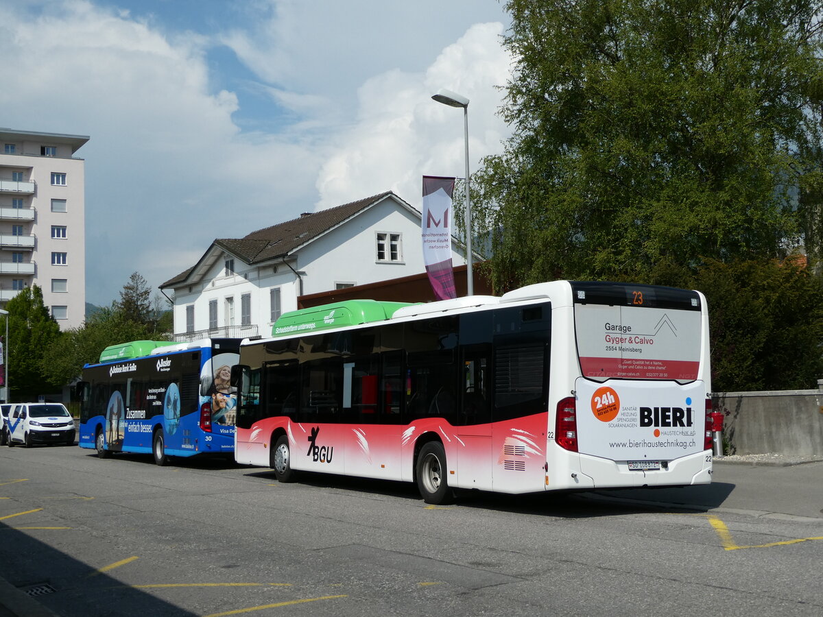 (235'126) - BGU Grenchen - Nr. 22/SO 108'872 - Mercedes am 4. Mai 2022 beim Bahnhof Grenchen Sd