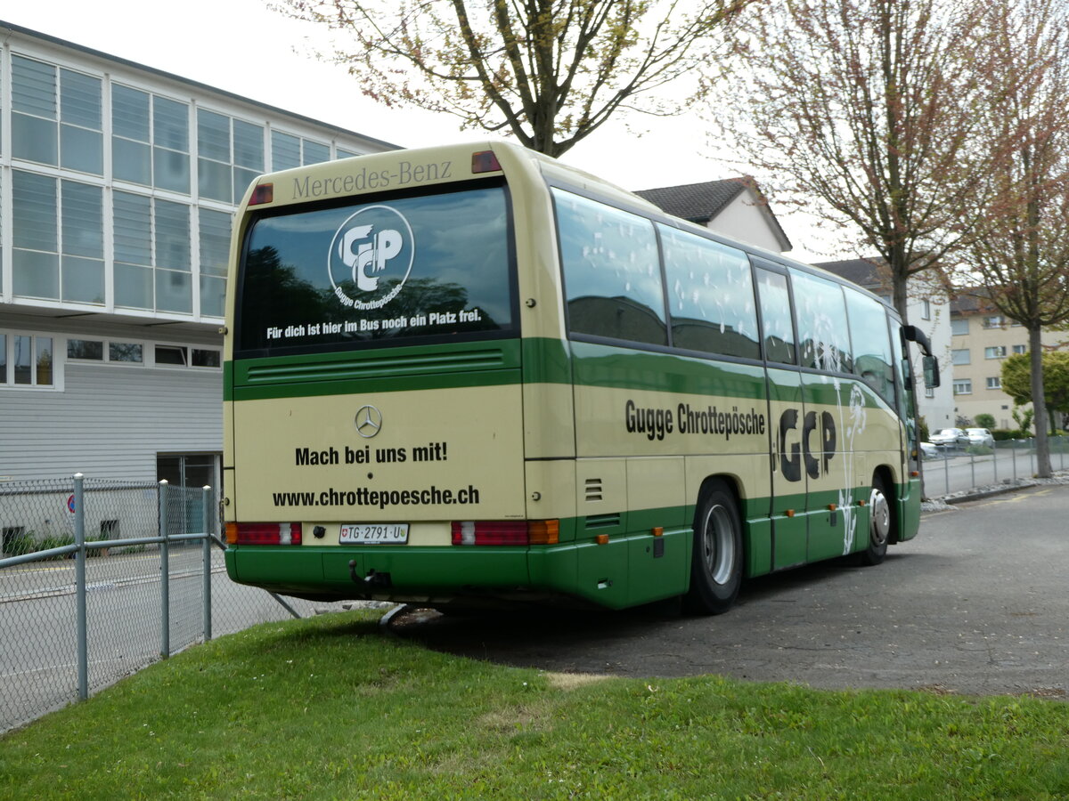 (235'404) - Guggenmusik Chrottepsche, Marthalen - TG 2791 U - Mercedes (ex ABl Biasca Nr. 6) am 7. Mai 2022 in Frauenfeld, Postgarage