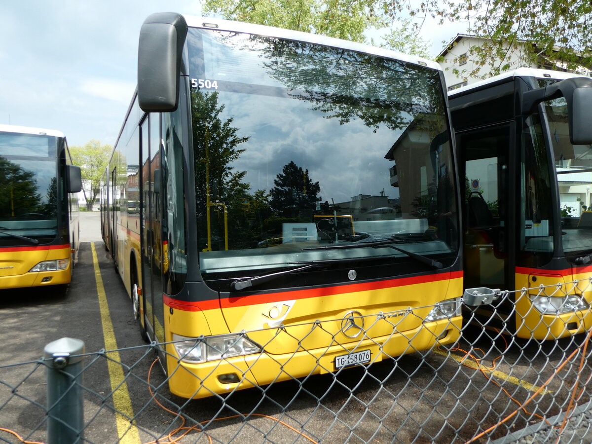 (235'409) - PostAuto Ostschweiz - TG 158'076 - Mercedes (ex PostAuto Nordschweiz) am 7. Mai 2022 in Frauenfeld, Garage