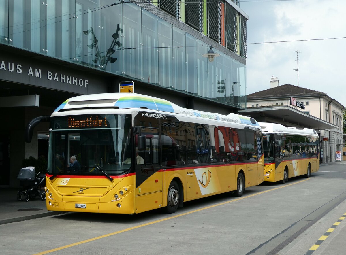 (235'421) - PostAuto Ostschweiz - TG 70'825 - Volvo am 7. Mai 2022 beim Bahnhof Frauenfeld