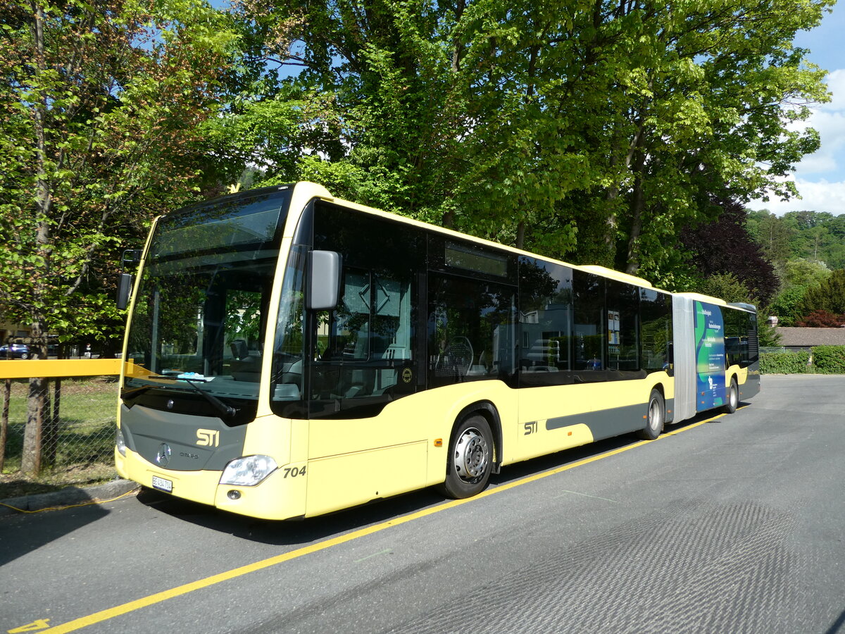 (235'565) - STI Thun - Nr. 704/BE 434'704 - Mercedes am 14. Mai 2022 bei der Schifflndte Thun