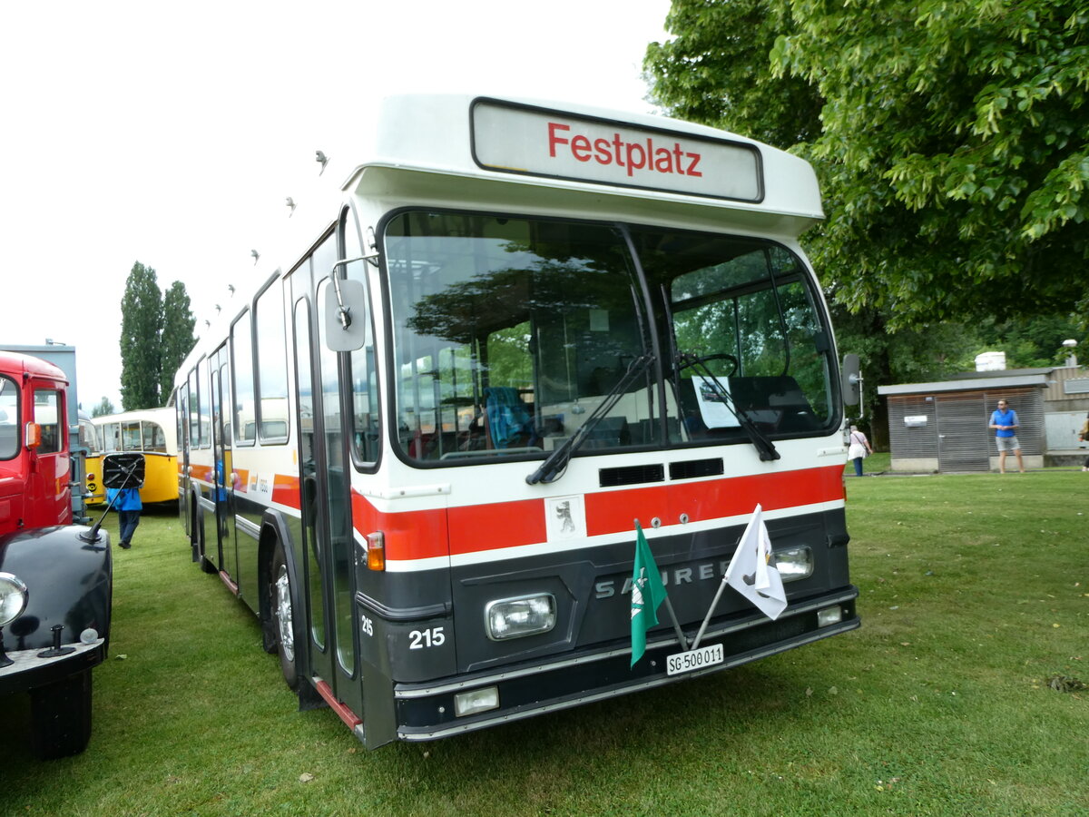 (235'958) - Diem, Wittenbach - Nr. 215/SG 500'011 - Saurer/Hess (ex VBSG St. Gallen Nr. 215) am 21. Mai 2022 in Arbon, Arbon Classics