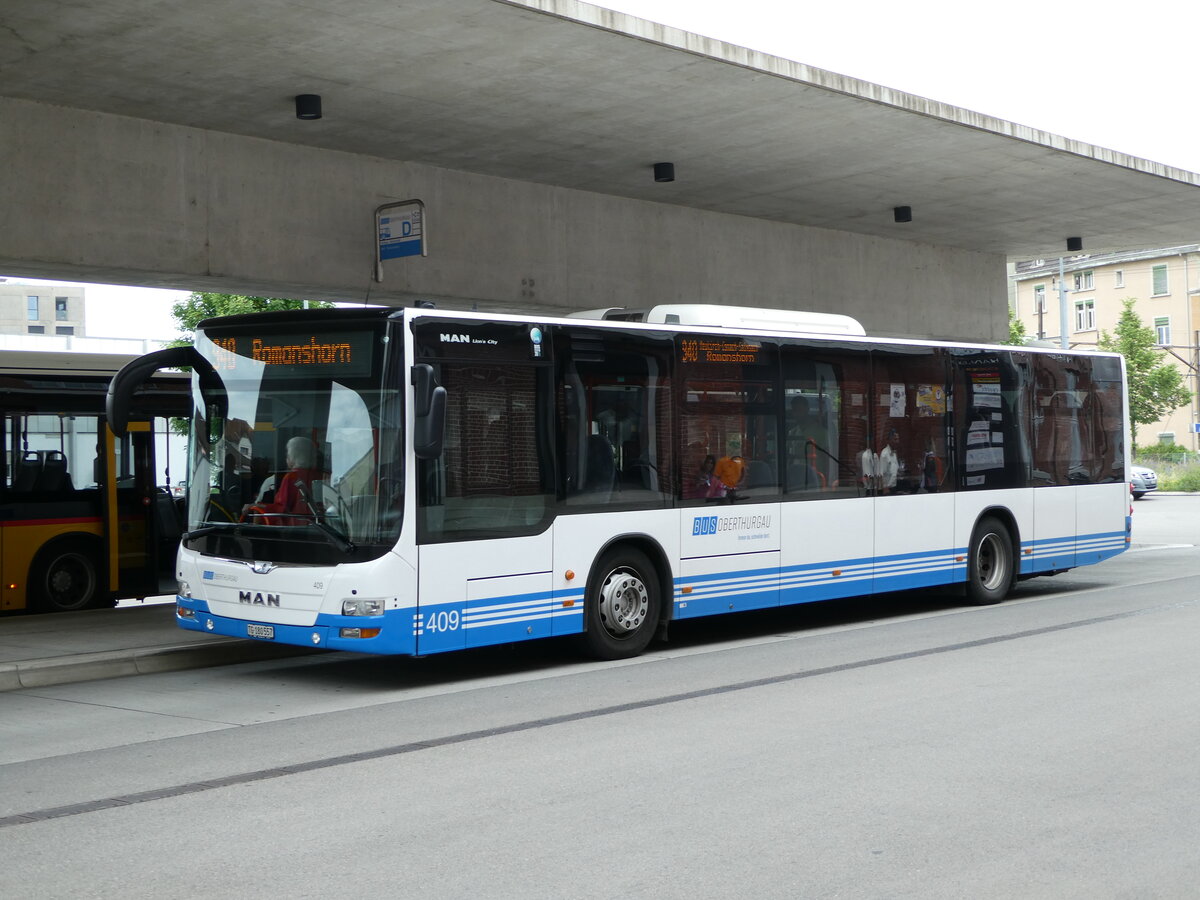 (236'017) - BOTG Amriswil - Nr. 409/TG 180'557 - MAN (ex Nr. 14) am 21. Mai 2022 in Arbon, Bushof