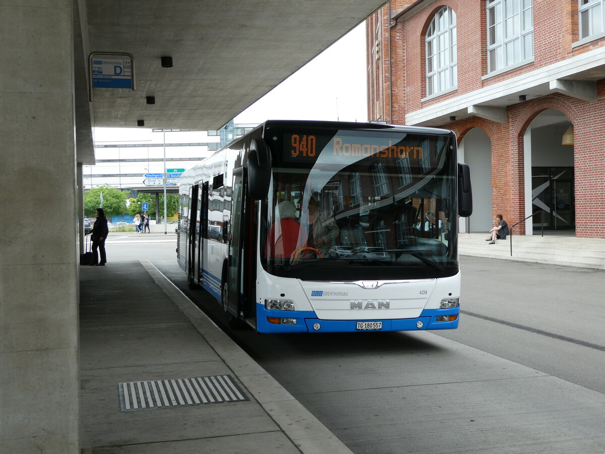 (236'018) - BOTG Amriswil - Nr. 409/TG 180'557 - MAN (ex Nr. 14) am 21. Mai 2022 in Arbon, Bushof