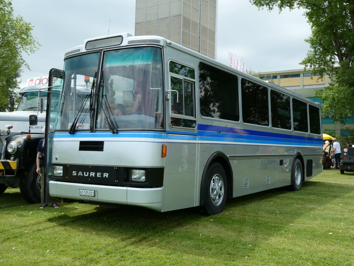 (236'030) - Pralong, Euseigne - VS 525'023 - Saurer/Lauber (ex Osterholt, Veysonnaz; ex SAPJV, L'Isle Nr. 70) am 21. Mai 2022 in Arbon, Arbon Classics