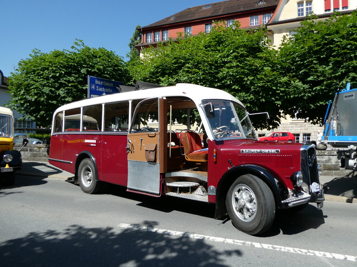 (236'571) - Bechter, Kriens - LU 82'380 - Saurer/Krapf (ex Mnch, D-Marienberg; ex Spirig, Widnau; ex RhV Altsttten Nr. 33; ex Thr, Eichberg) am 4. Juni 2022 in Sarnen, OiO