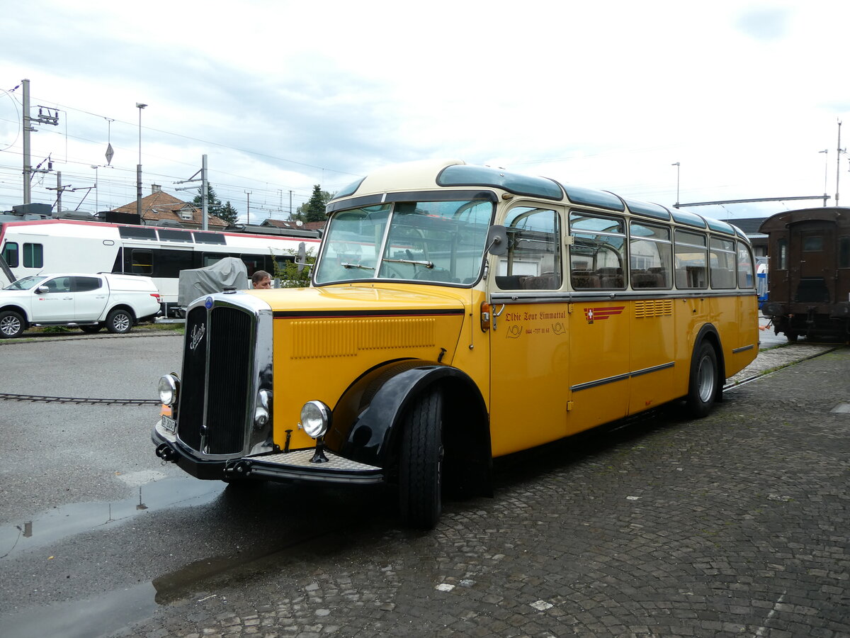 (236'797) - Mosimann, Aesch - ZH 26'245 - Saurer/Tscher (ex diverse Besitzer; ex Fravi, Andeer) am 5. Juni 2022 in Brugg, Bahnpark