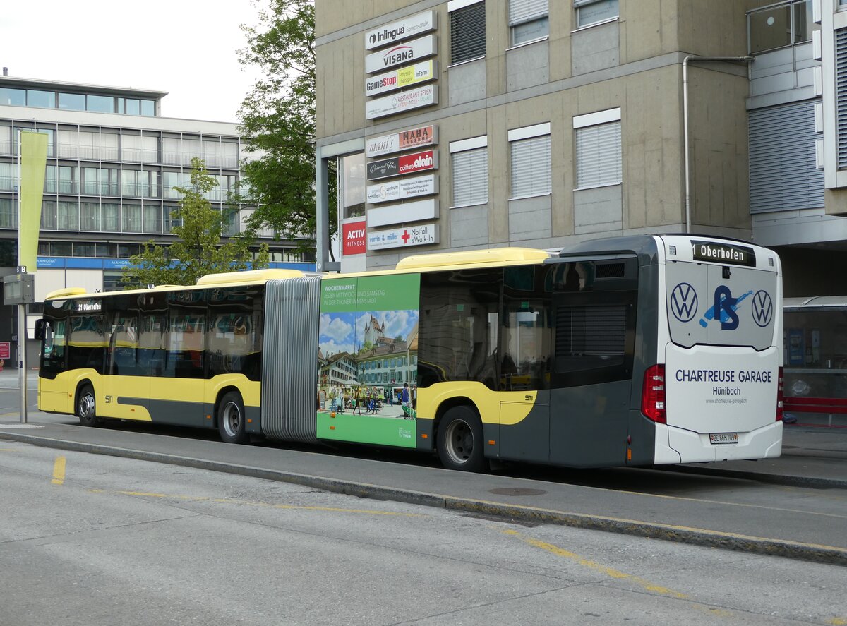 (236'843) - STI Thun - Nr. 709/BE 865'709 - Mercedes am 6. Juni 2022 beim Bahnhof Thun