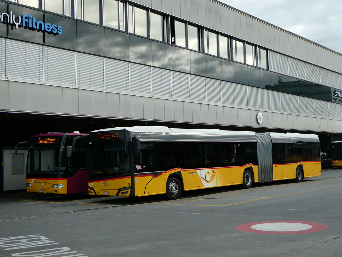 (236'848) - Steiner, Ortschwaben - Nr. 27/BE 890'170 - Solaris (ex PostAuto Wallis Nr. 55) am 6. Juni 2022 in Bern, Postautostation