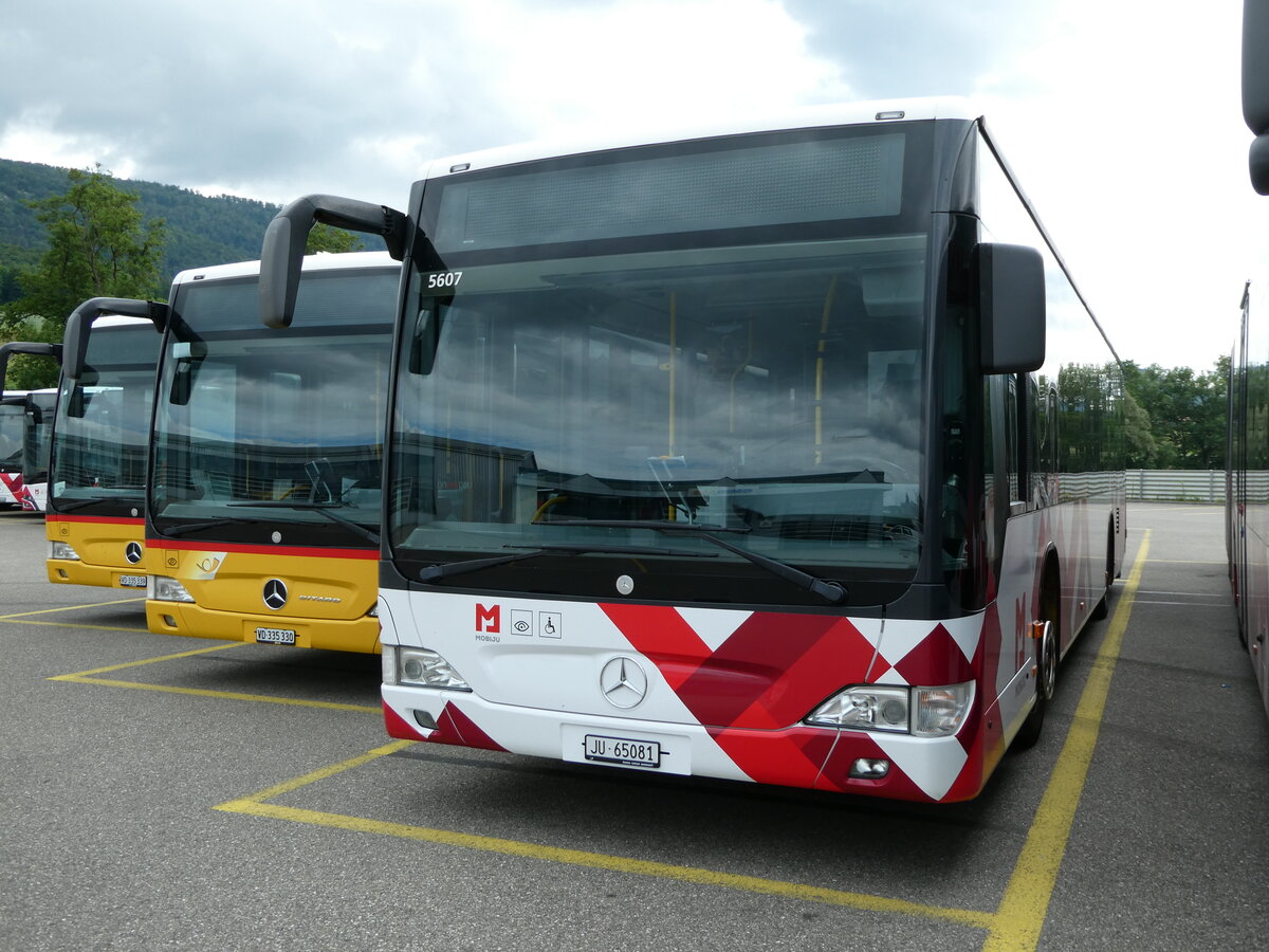 (236'870) - CarPostal Ouest - JU 65'081 - Mercedes (ex Nr. 14) am 6. Juni 2022 in Develier, Parkplatz