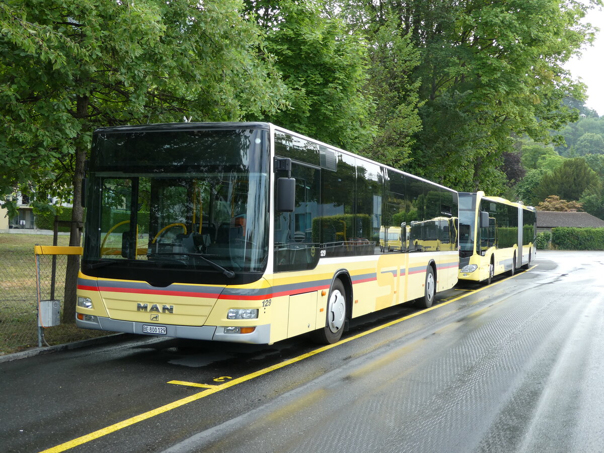 (237'351) - STI Thun - Nr. 129/BE 800'129 - MAN am 22. Juni 2022 bei der Schifflndte Thun