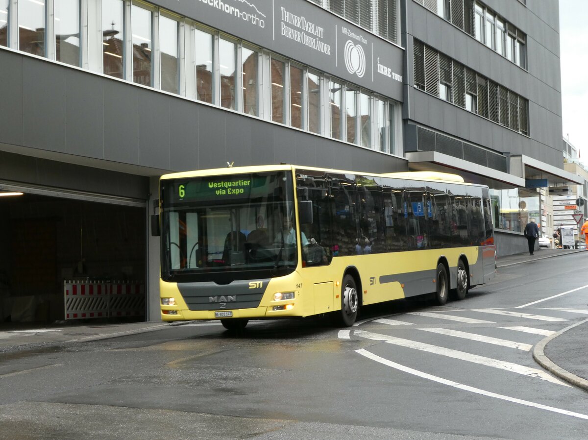 (237'382) - STI Thun - Nr. 147/BE 801'147 - MAN am 24. Juni 2022 in Thun, Rampenstrasse