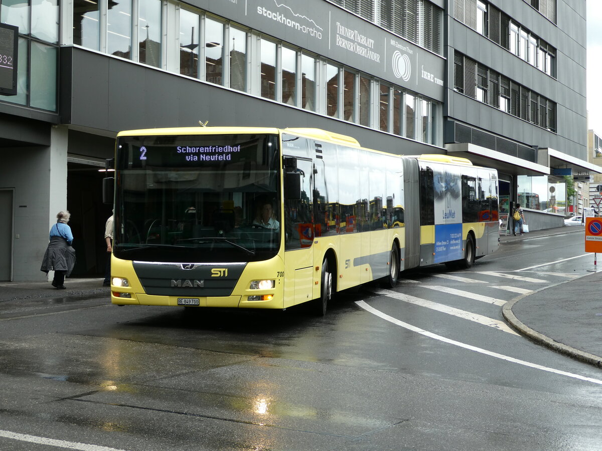 (237'422) - STI Thun - Nr. 700/BE 849'700 - MAN am 24. Juni 2022 in Thun, Rampenstrasse