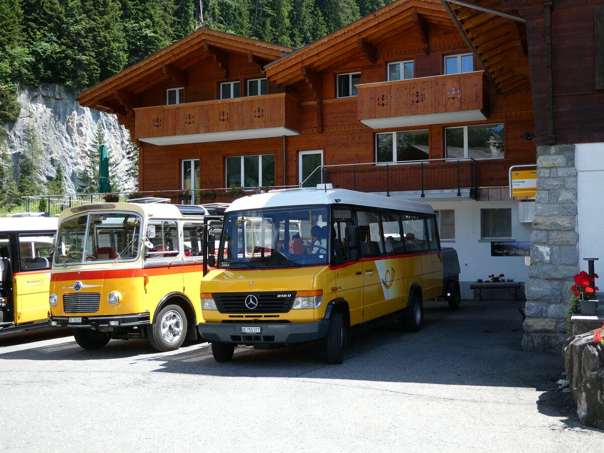 (237'635) - PostAuto Bern - BE 755'377 - Mercedes/Kusters am 26. Juni 2022 auf der Griesalp