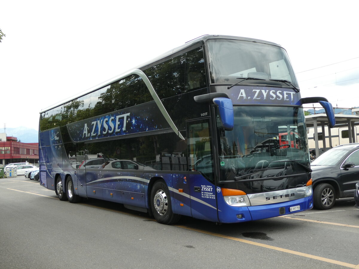 (237'735) - Zysset, Kirchdorf - Nr. 99/BE 997'755 - Setra am 30. Juni 2022 in Thun, CarTerminal