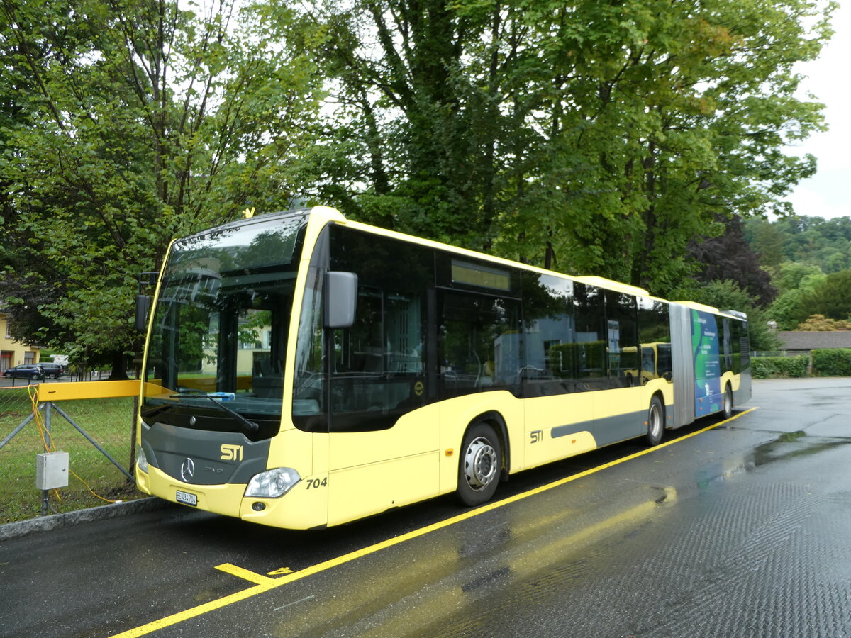 (237'737) - STI Thun - Nr. 704/BE 434'704 - Mercedes am 1. Juli 2022 bei der Schifflndte Thun