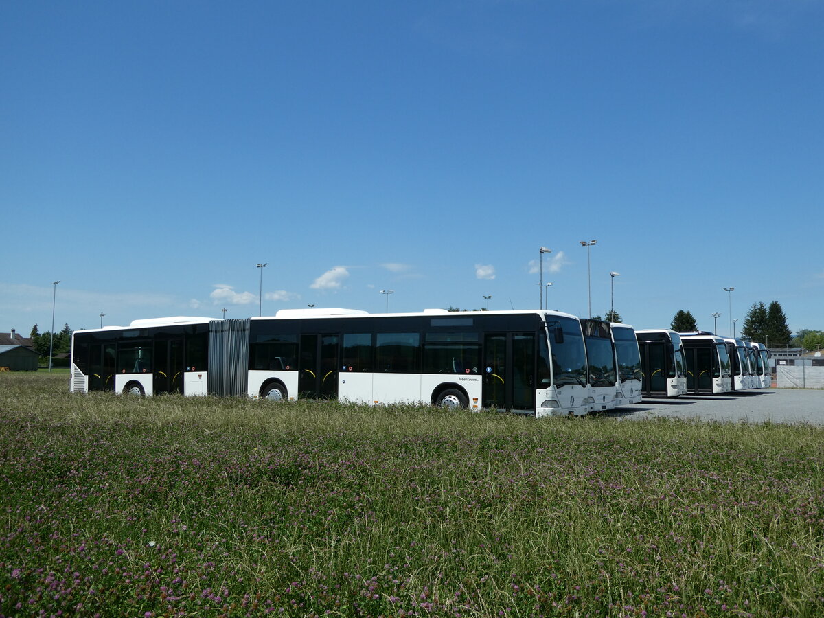 (237'862) - Intertours, Domdidier - Nr. 668 - Mercedes (ex Nr. 203; ex VZO Grningen Nr. 53) am 3. Juli 2022 in Domdidier, Garage