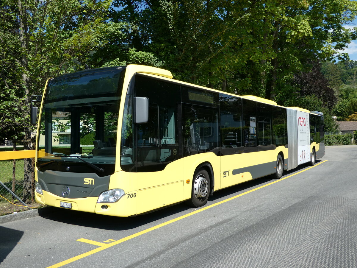 (237'898) - STI Thun - Nr. 706/BE 818'706 - Mercedes am 3. Juli 2022 bei der Schifflndte Thun