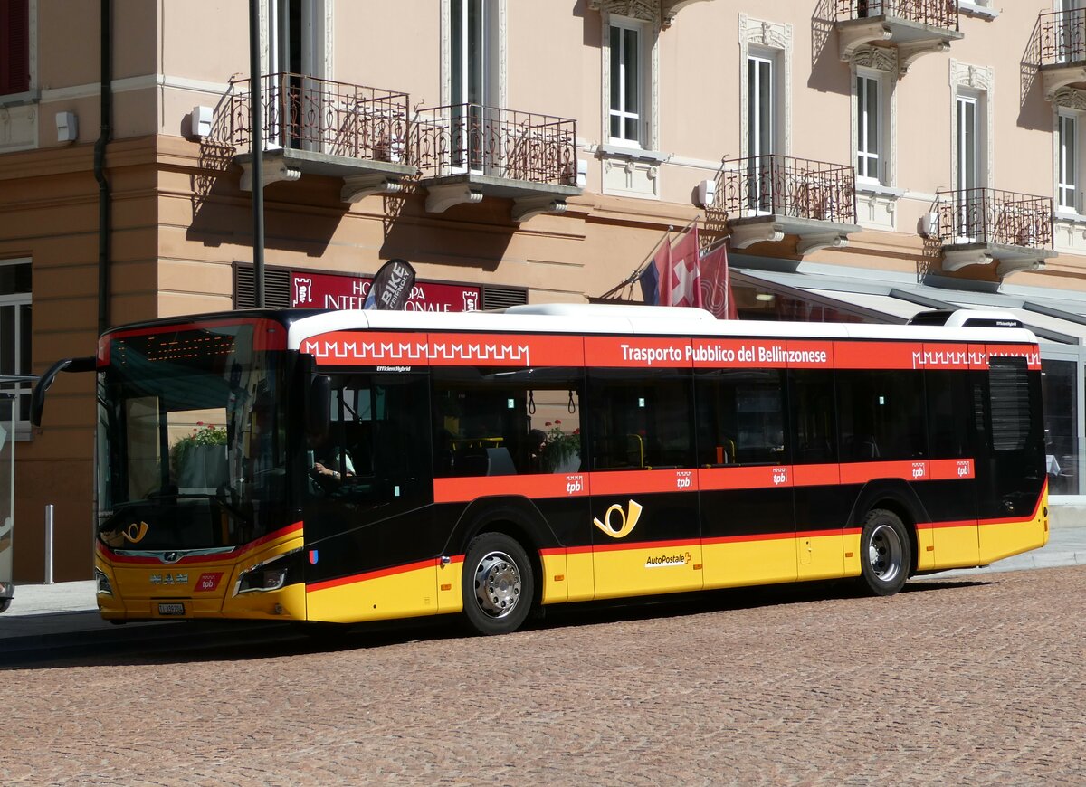 (237'939) - AutoPostale Ticino - TI 339'204 - MAN am 10. Juli 2022 beim Bahnhof Bellinzona