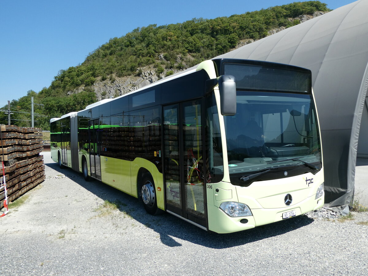 (238'132) - TPC Aigle - Nr. 306/VD 1254 - Mercedes (ex Interbus, Yverdon Nr. 202; ex Zuklin, A-Klosterneuburg) am 16. Juli 2022 in Aigle, Dpt