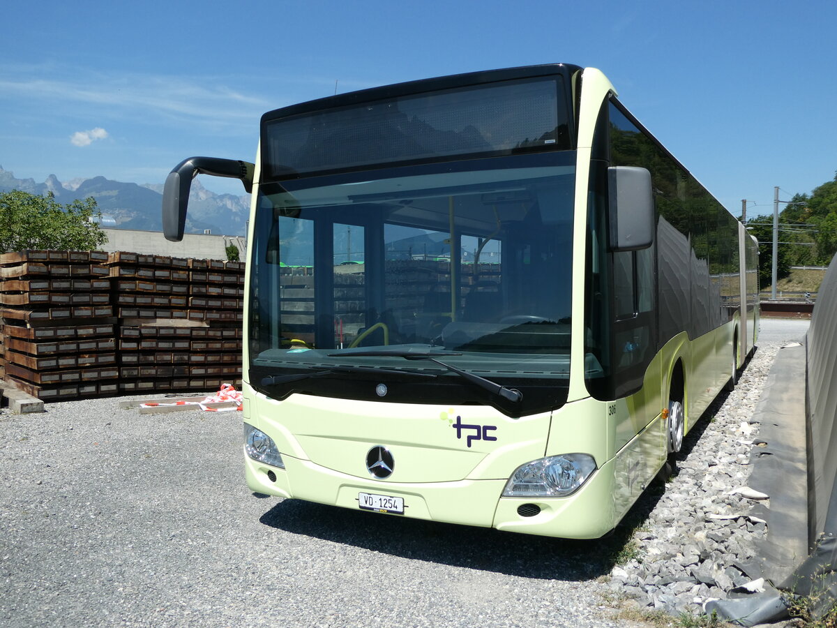 (238'133) - TPC Aigle - Nr. 306/VD 1254 - Mercedes (ex Interbus, Yverdon Nr. 202; ex Zuklin, A-Klosterneuburg) am 16. Juli 2022 in Aigle, Dpt