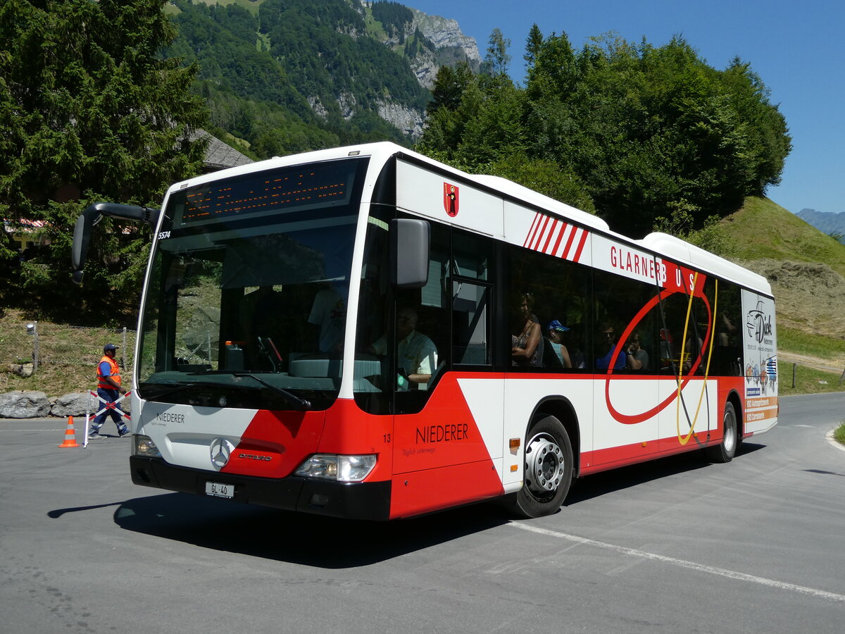 (238'249) - Niederer, Filzbach - Nr. 13/GL 40 - Mercedes am 17. Juli 2022 in Klntal, Rhodannenberg