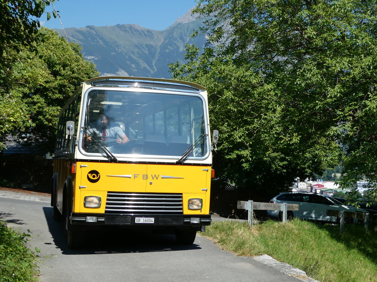 (238'263) - Wittwer, Chur - GR 16'004 - FBW/Gangloff (ex Eggenberger, Mriken; ex AVG Grindelwald Nr. 11; ex P 24'170) am 17. Juli 2022 in Sargans, Schloss