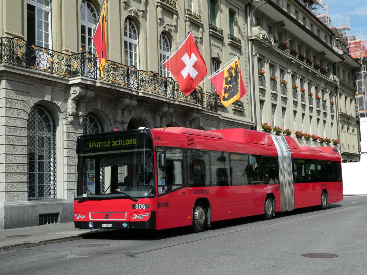 (238'525) - Bernmobil, Bern - Nr. 806/BE 612'806 - Volvo am 28. Juli 2022 in Bern, Bundesplatz