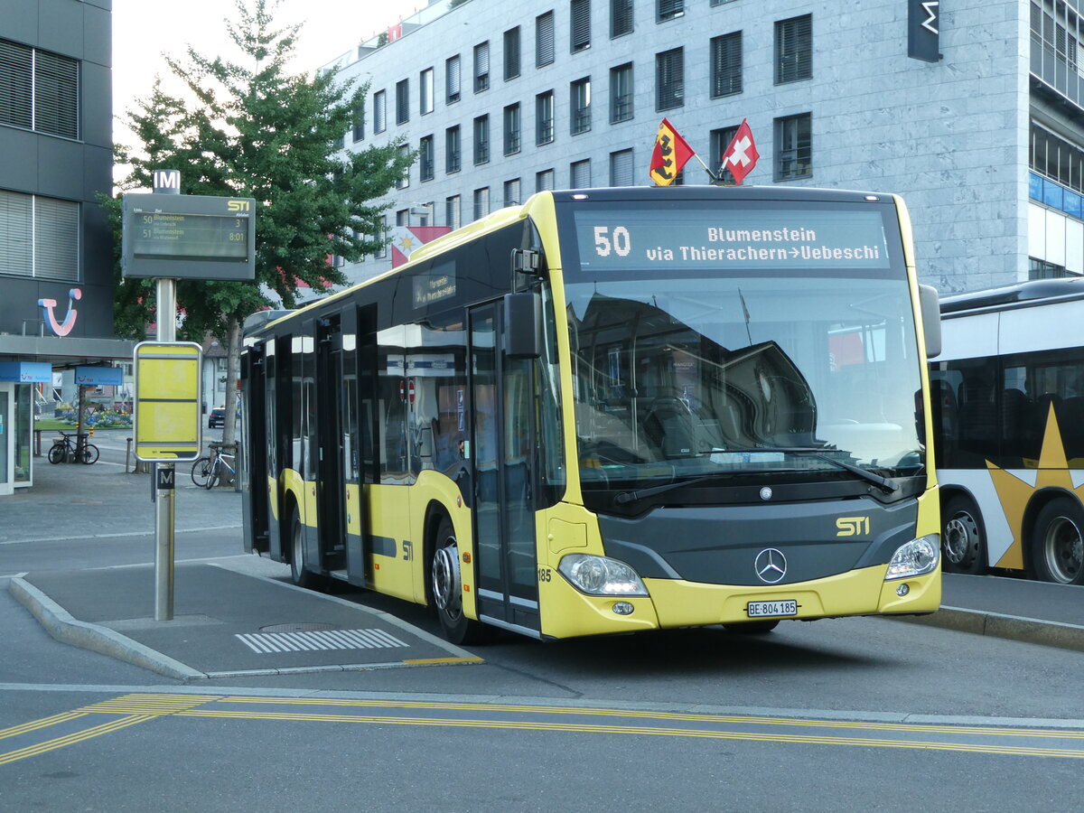 (238'726) - STI Thun - Nr. 185/BE 804'185 - Mercedes am 1. August 2022 beim Bahnhof Thun