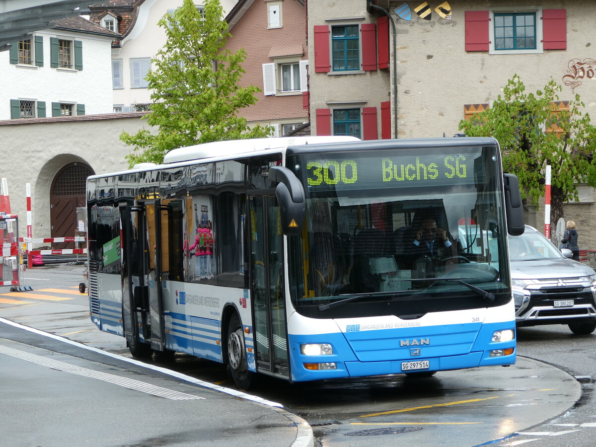 (239'101) - BSW Sargans - Nr. 341/SG 297'514 - MAN am 25. April 2023 in Altsttten, Stadt