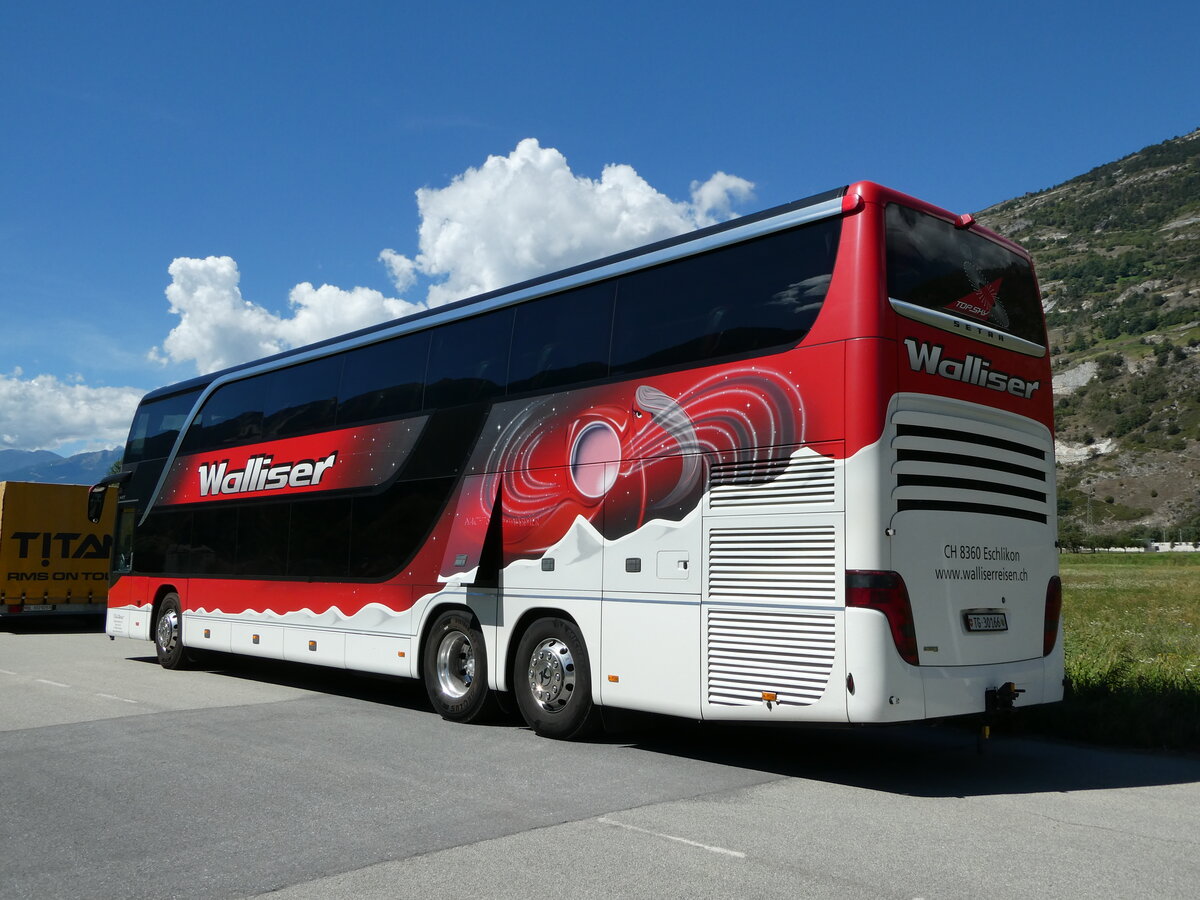 (239'406) - Walliser, Eschlikon - Nr. 12/TG 30'166 - Setra am 21. August 2022 in Turtmann, Flugplatz