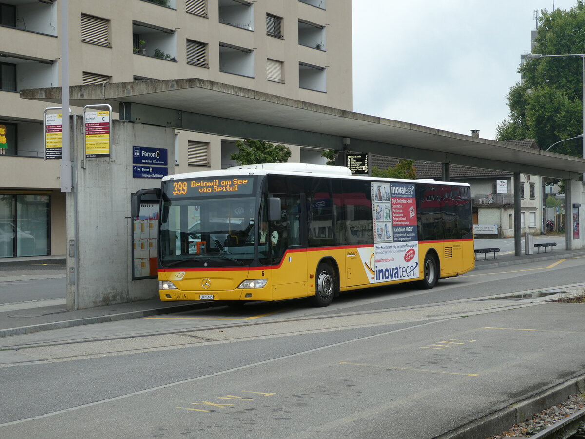 (239'497) - SB Trans, Sursee - Nr. 5/LU 15'615 - Mercedes am 27. August 2022 beim Bahnhof Sursee