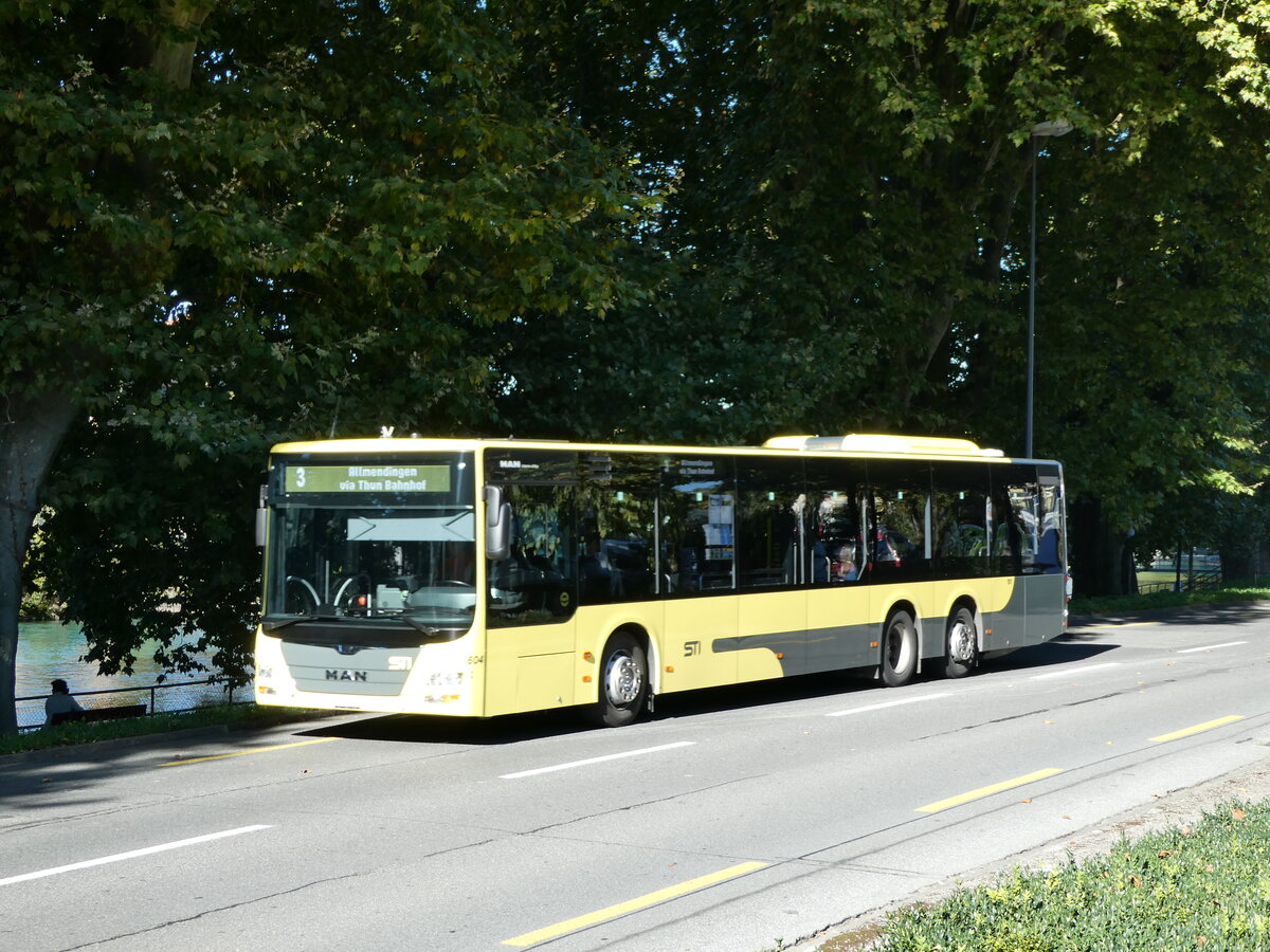 (240'078) - STI Thun - Nr. 604/BE 643'604 - MAN am 12. September 2022 in Thun, Grabengut