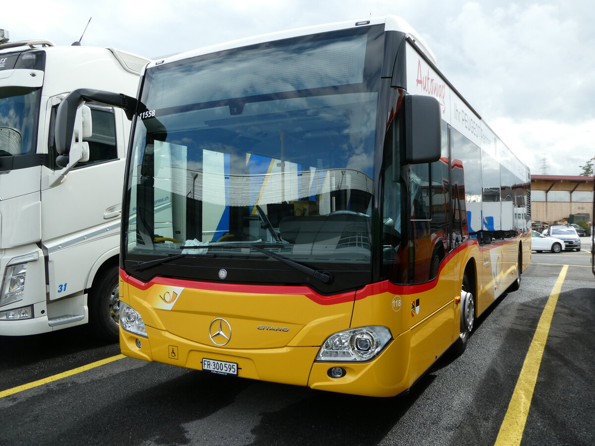 (240'204) - Wieland, Murten - Nr. 118/FR 300'595 - Mercedes am 24. September 2022 in Kerzers, Interbus