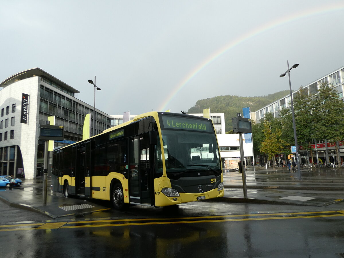 (240'215) - STI Thun - Nr. 178/BE 752'178 - Mercedes am 24. September 2022 beim Bahnhof Thun