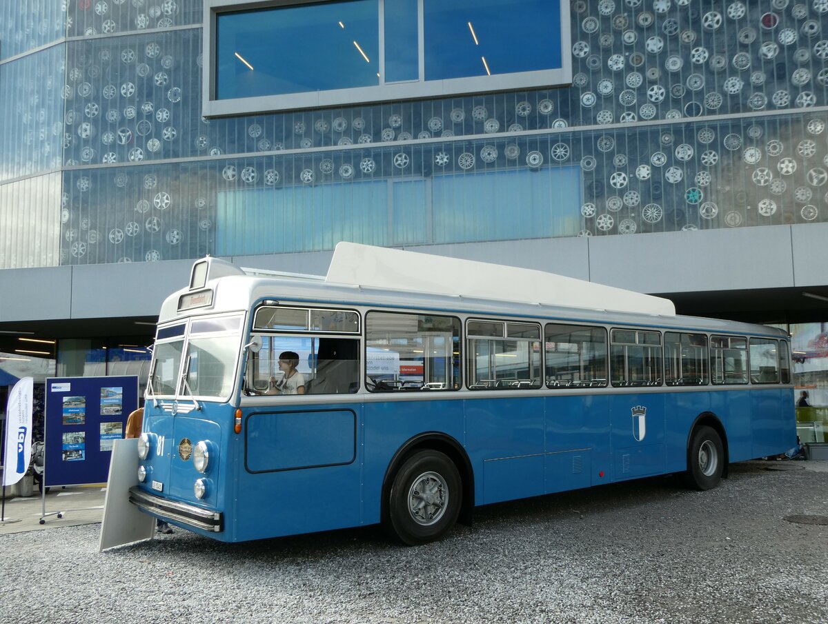 (241'740) - VBL Luzern (vbl-historic) - Nr. 81/LU 15'431 - FBW/Hess am 22. Oktober 2022 in Luzern, Verkehrshaus