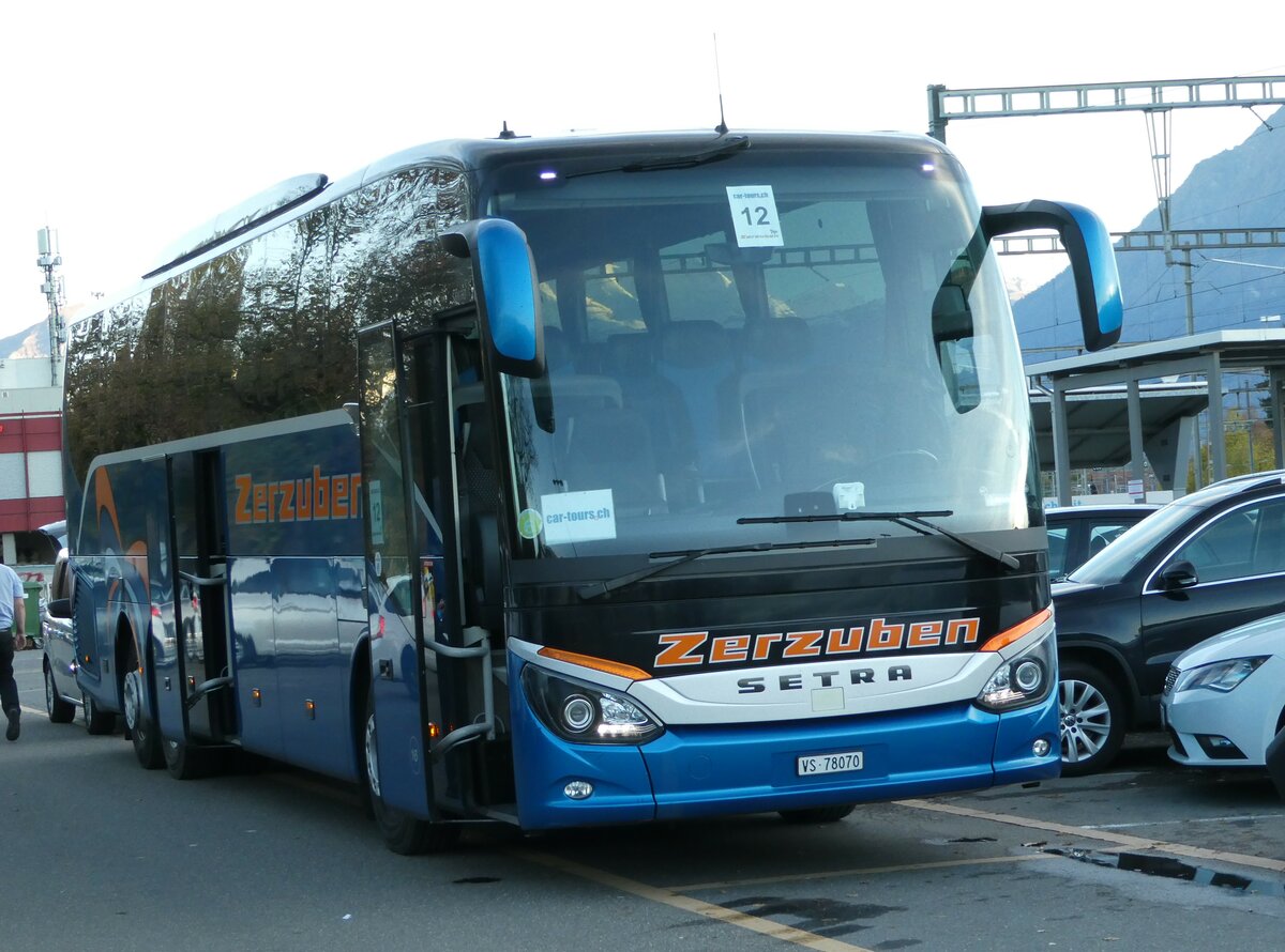 (241'798) - Zerzuben, Visp-Eyholz - Nr. 16/VS 78'070 - Setra am 22. Oktober 2022 in Thun, CarTerminal