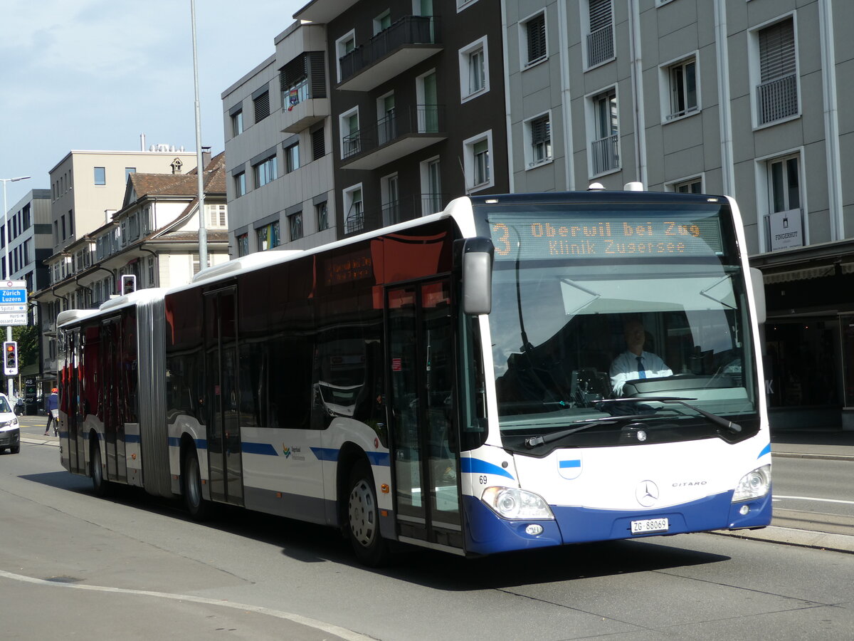 (242'032) - ZVB Zug - Nr. 69/ZG 88'069 - Mercedes am 31. Oktober 2022 in Zug, Metalli