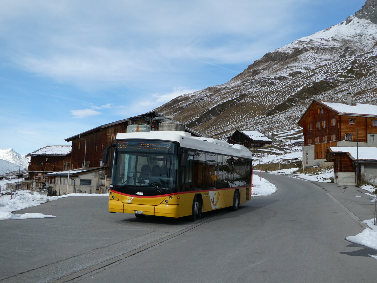 (242'270) - Gaudenz, Andeer - GR 163'715 - Scania/Hess (ex Stutz, Jonen; ex PostAuto Bern; ex AVG Meiringen Nr. 67; ex AVG Meiringen Nr. 76; ex Steiner, Messen) am 8. November 2022 in Juf