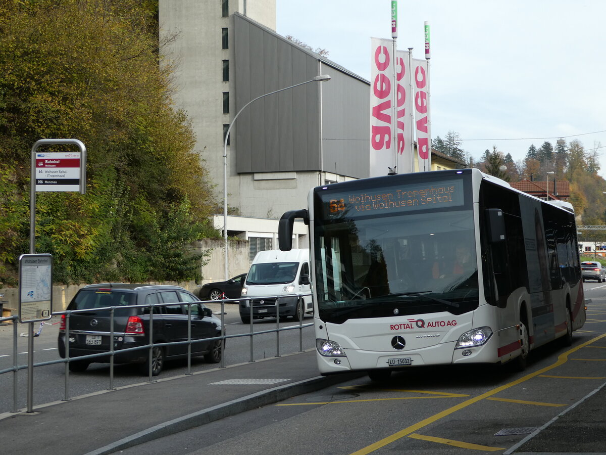 (242'423) - ARAG Ruswil - Nr. 46/LU 15'032 - Mercedes am 11. November 2022 beim Bahnhof Wolhusen