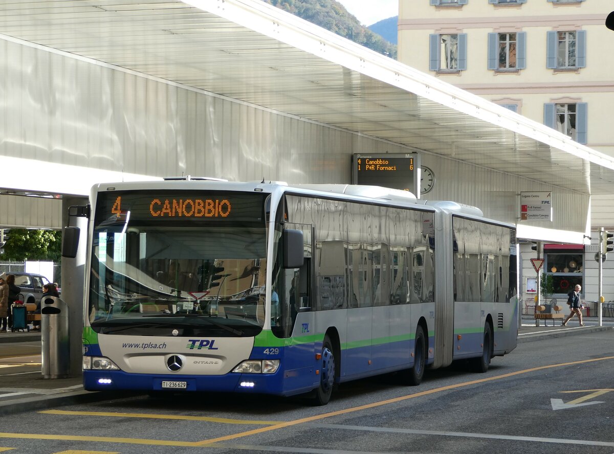 (242'888) - TPL Lugano - Nr. 429/TI 236'629 - Mercedes am 17. November 2022 in Lugano, Centro