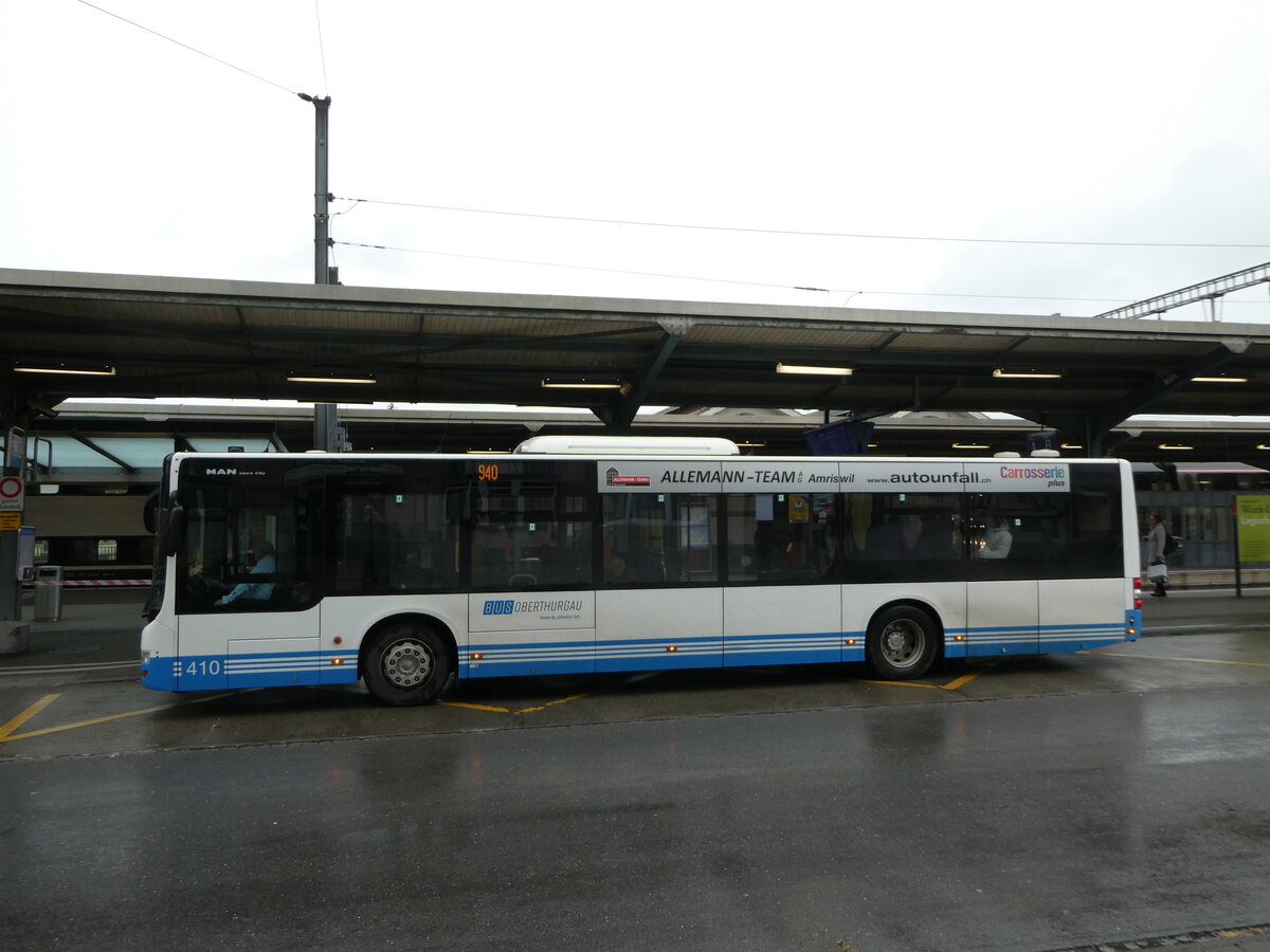 (243'303) - BOTG Amriswil - Nr. 410/TG 690 - MAN am 29. November 2022 beim Bahnhof Romanshorn