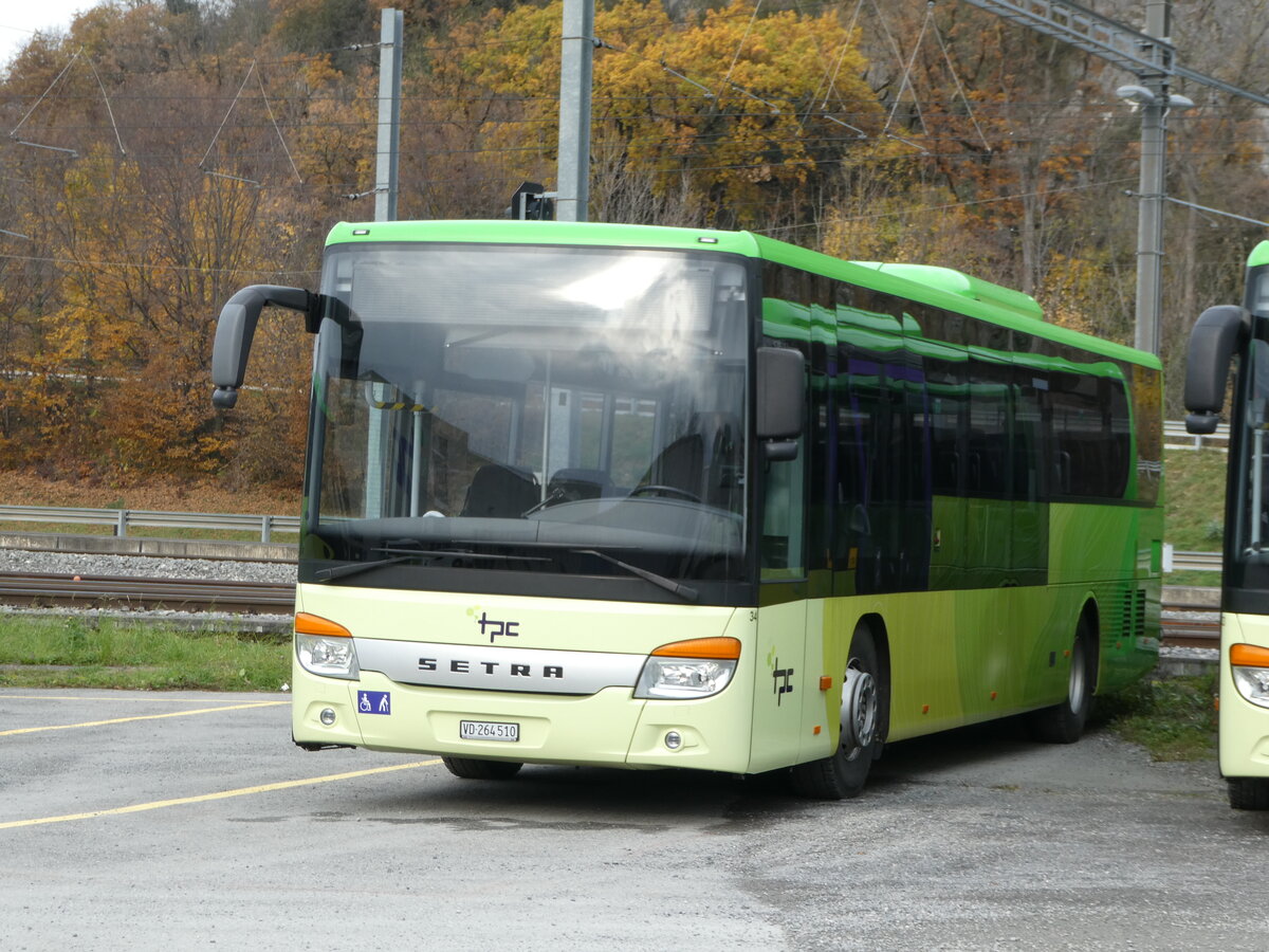 (243'417) - TPC Aigle - Nr. 34/VD 264'510 - Setra (ex Volnbusz, H-Budapest) am 3. Dezember 2022 in Aigel, Dpt