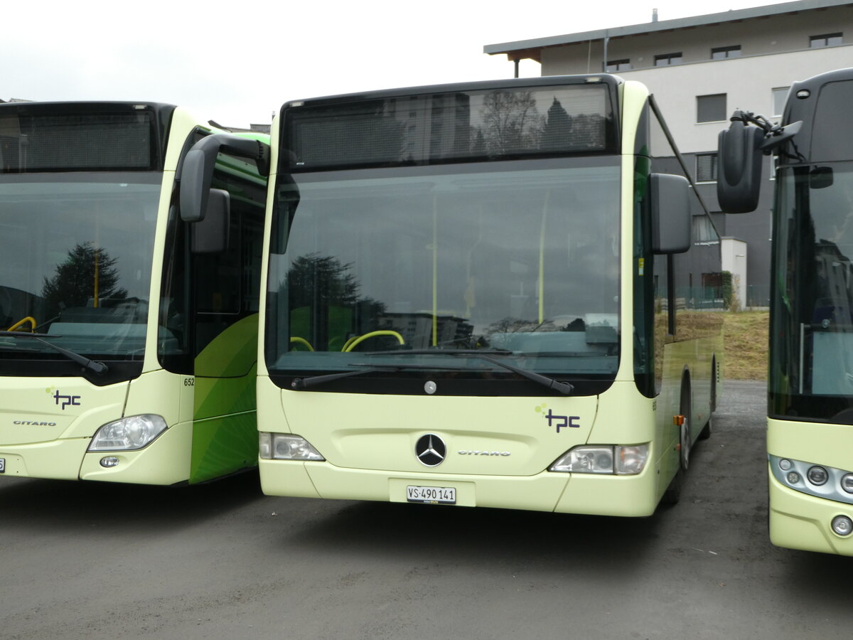 (243'431) - TPC Aigle - Nr. 653/VS 490'141 - Mercedes (ex KWG Bad Wildungen/D) am 3. Dezember 2022 in Monthey, Garage