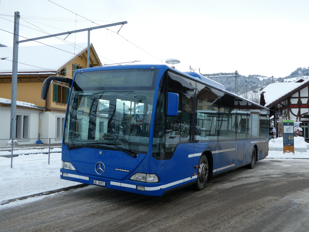 (243'849) - Tritten, Zweisimmen - BE 26'971 - Mercedes (ex BE 633'034; ex AFA Adelboden Nr. 94) am 13. Dezember 2022 beim Bahnhof Zweisimmen