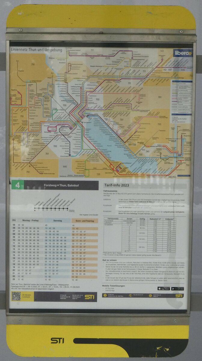 (243'869) - STI-Fahrplan von 2022 bis 2023 am 13. Dezember 2022 in Thun-Lerchenfeld, Forstweg