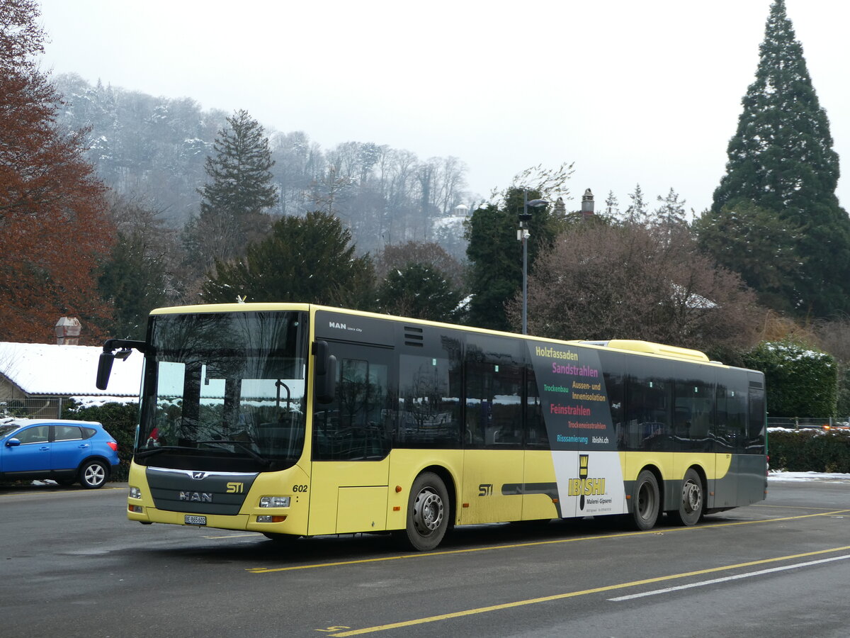 (243'871) - STI Thun - Nr. 602/BE 865'602 - MAN am 14. Dezember 2022 bei der Schifflndte Thun