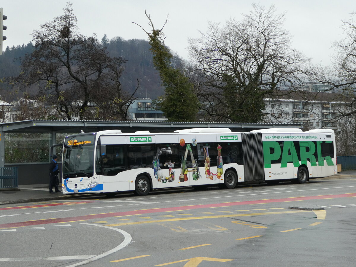 (243'910) - BOGG Wangen b.O. - Nr. 222/SO 194'895 - Mercedes am 15. Dezember 2022 beim Bahnhof Olten