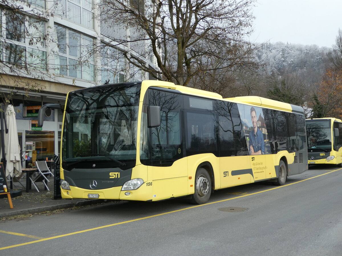 (244'019) - STI Thun - Nr. 156/BE 752'156 - Mercedes am 18. Dezember 2022 bei der Schifflndte Thun